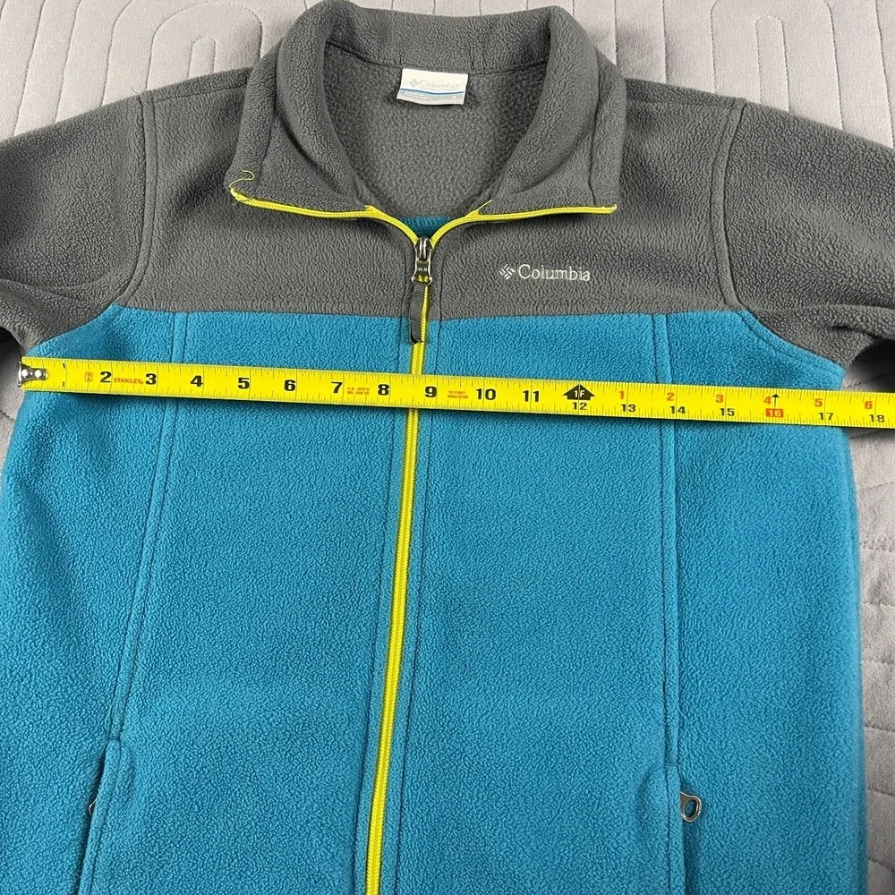 Columbia Steens Mountain II Fleece Jacket Boys Size Large Blue Gray Full Zip